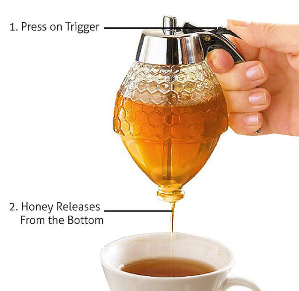 Honey Dispenser Juice Syrup Pot Jar